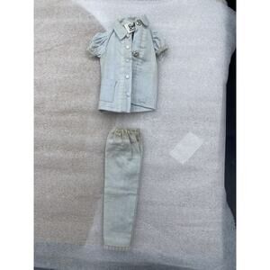 Vtg BARBIE DOLL 2 Piece Blue Pajamas 1960’s "Pajama Party"